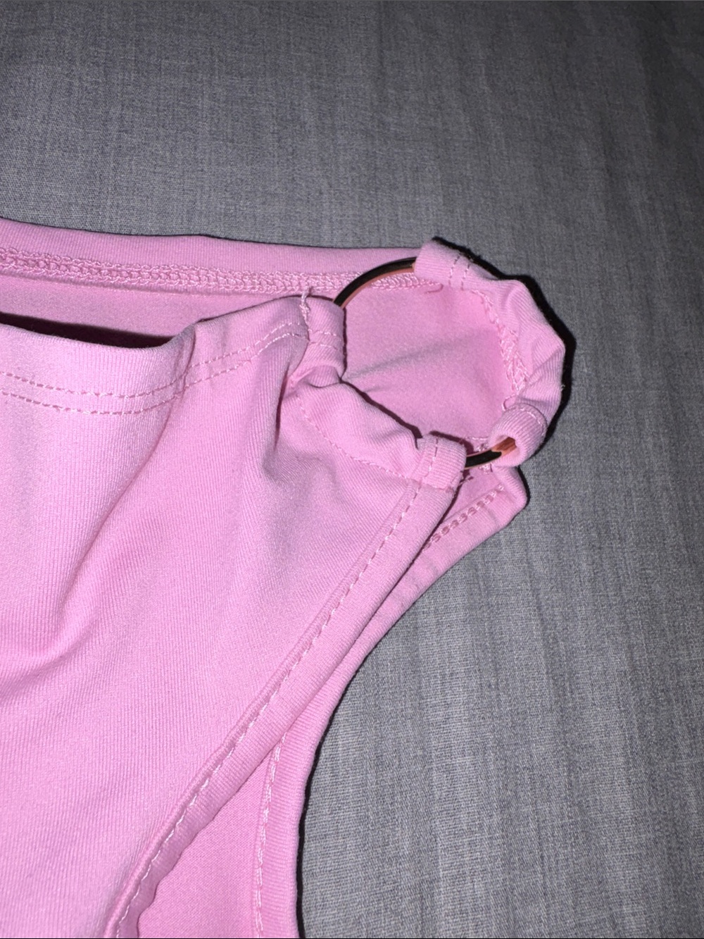 Pink Off-Shoulder Ruched Sleeve Top - Picture 2 of 3